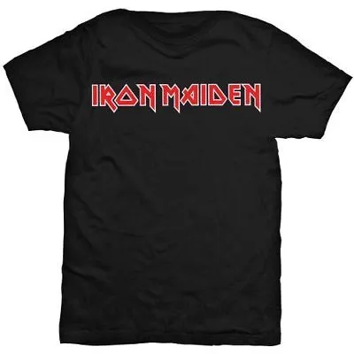 Buy Officially Licensed Iron Maiden Logo Mens Black T Shirt Iron Maiden Classic Tee • 14.50£