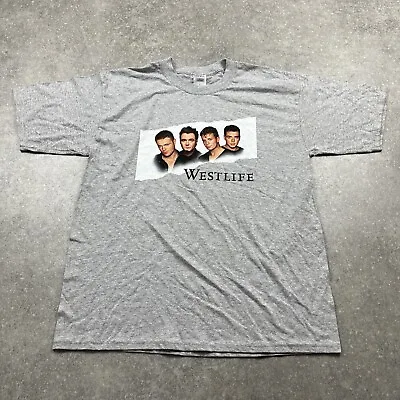 Buy Vintage Westlife 2004 Tour T-shirt Grey Size L • 25£