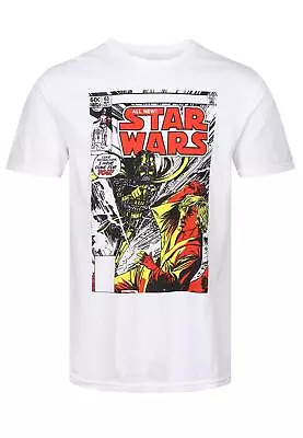 Buy Mens T-Shirt Star Wars Comic Cover Darth Vader Short Sleeves Cotton Shirt Top • 10.36£
