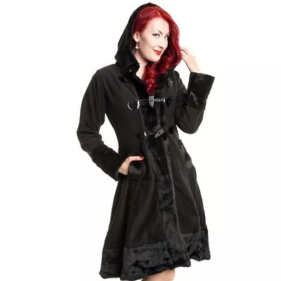 Buy Poizen Industries Minx Coat Black Ladies Goth Emo Punk Gothic Alternative • 80.95£