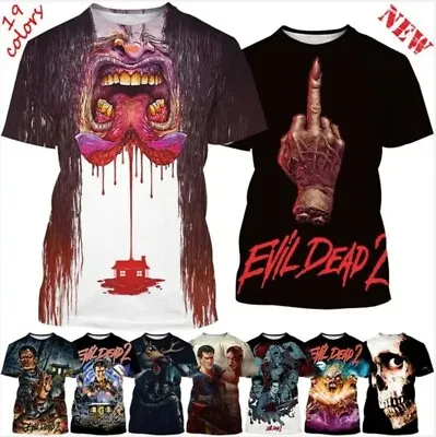 Buy Horror Movie EVIL DEAD 3D Print Women Men Short Sleeve T-shirt Tops Casual Tees • 10.49£