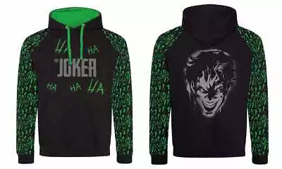 Buy DC Batman - The Joker Ha Unisex Black Contrast Pullover Hoodie Mediu - K777z • 41.40£