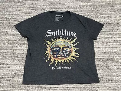 Buy Sublime Long Beach CA Shirt Women's Large Gray Short Sleeve Graphic Ladies • 6.62£