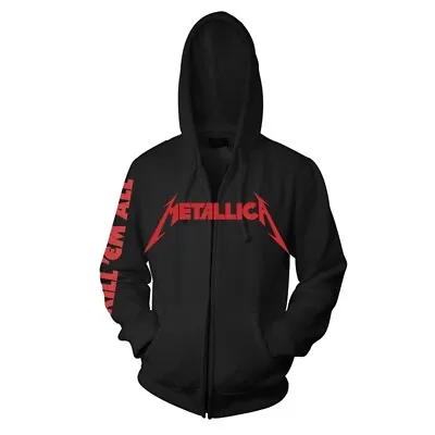 Buy METALLICA - KILL EM ALL BLACK Hooded Sweatshirt With Zip Medium • 54.71£