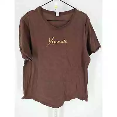 Buy Vintage Y2K Yosemite National Park Short Sleeve T Shirt Womens Sz 2XL Brown • 15.56£