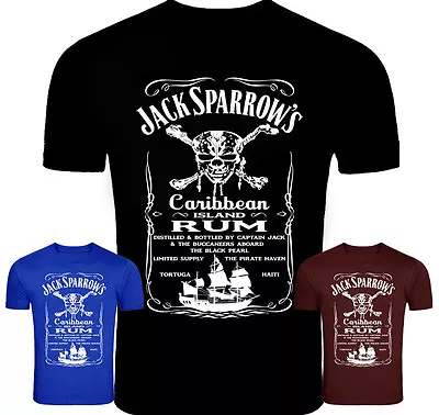 Buy Pirates Of The Caribbean Dead Men Tell No Tales Jack Sparrow's Rum Inspired Tee • 14.99£