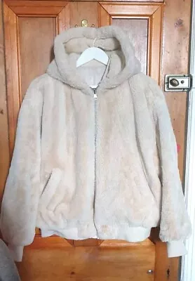 Buy ZARA  Faux Soft Fur Hood  Jacket Reversible Jacket  Womens Size S VGC  • 9.99£