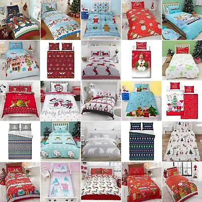 Buy Christmas Duvet Cover Sets Xmas Bedding Kids Toddler & Adults Single Double King • 27.99£