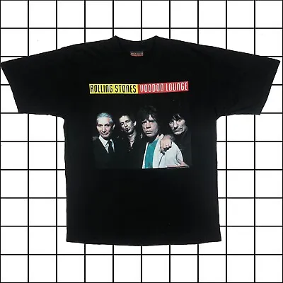 Buy Vintage 1995 Rolling Stones Voodoo Lounge Tour T-shirt Black Brockrum Rock Band • 80£