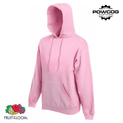 Buy Mens Classic Hooded Sweat Plain Sweatshirt Hoodie Top - FRUIT OF THE LOOM 62208 • 14.99£