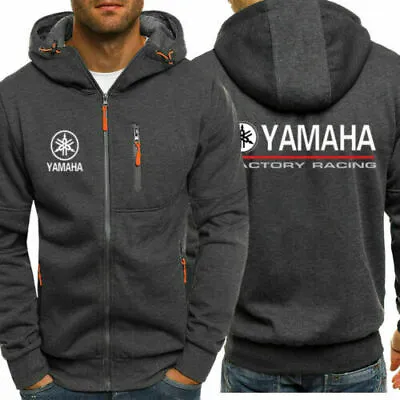 Buy Men YAMAHA Motorcycle Hoodie Sporty Jacket Full Zip Up Coat Autumn Sweater Tops • 27.48£