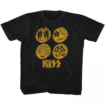 Buy Kids Kiss Faces Black Rock And Roll Music Band Shirt • 19.34£
