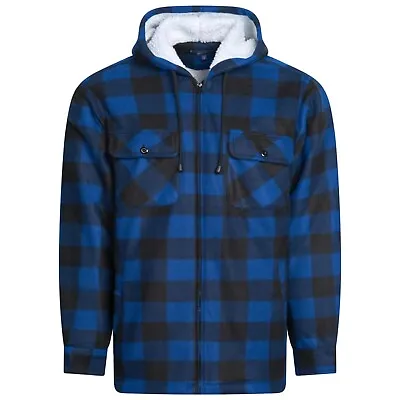 Buy Mens Padded Hooded Fur Lined Lumberjack Work Hoodie Check Shirt Jacket S-XXXL • 19.99£