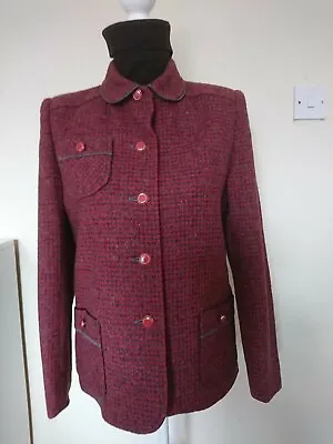 Buy Vintage 80's Mansfield Stylish Lined Check Wool Jacket Sz 14 Vgc Made In England • 14.99£