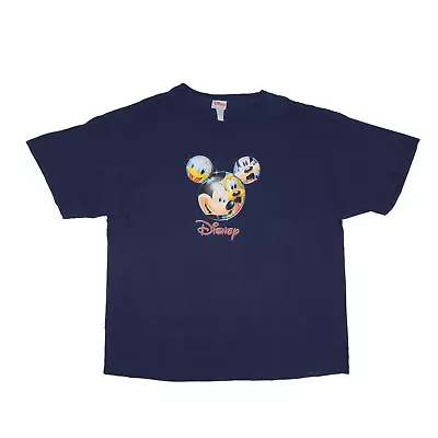 Buy DISNEY Mickey Mouse T-Shirt Grey Short Sleeve Mens 2XL • 17.23£