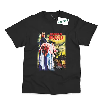 Buy Retro Movie Poster Inspired By Horror Of Dracula DTG Printed T-Shirt • 15.95£