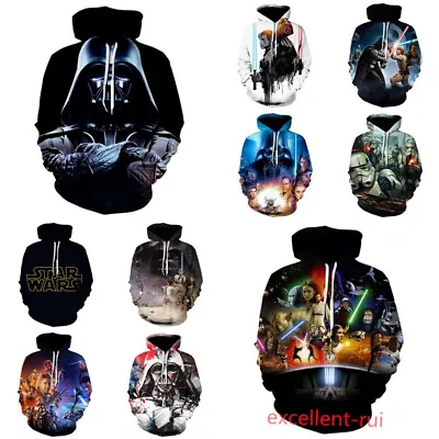 Buy Unisex 3D Star Wars Costume Hoodies Sweatshirt T-shirt Top Jumper Pullover Gift • 10.78£