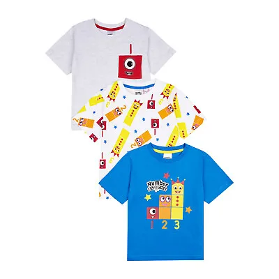 Buy Numberblocks Boys 3PK T-Shirts Pack Of 3, Official Numberblocks Merchandise • 16.95£
