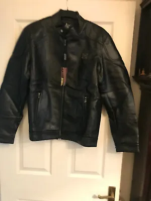 Buy Andrea Ermanni Faux Black Leather Jacket Size Medium. New With Tags. • 25£