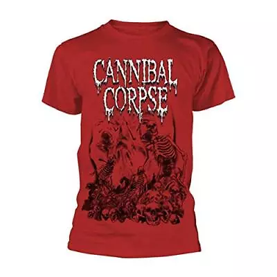 Buy CANNIBAL CORPSE - PILE OF SKULLS 2018 RED - Size M - New T Shirt - I72z • 17.15£