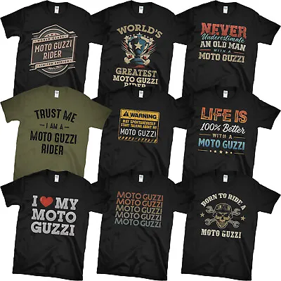 Buy Moto Guzzi Rider T-shirts. Awesome & Funny Designs. Motorcycle Biker Gift Idea • 14.99£