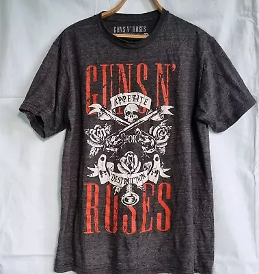 Buy GUNS N ROSES Official Merch Mens Grey T Shirt Appetite For Destruction L/G • 30.53£