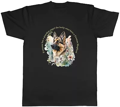 Buy German Shepherd Mens T-Shirt Pet Dog Lover Guardian Angel Tee Gift • 8.99£