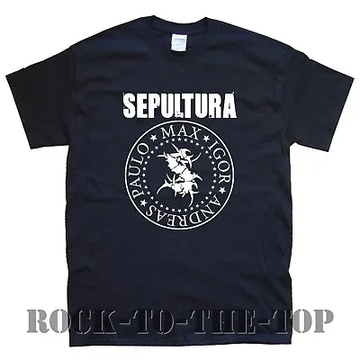 Buy SEPULTURA SEAL T-SHIRT Sizes S M L XL XXL Colours Black, White  • 15.59£