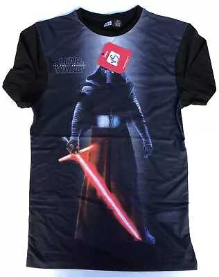 Buy Men’s Black T Shirt With Star Wars Kylo Ren Detail • 8.99£