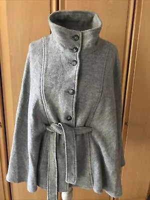 Buy Stenstroms Ladies 100% Wool Grey Marl Cape Jacket Sz S • 55£