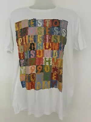 Buy Size XL Manchester 90s Style T-Shirt - White - Stone Roses - Manchester Music • 15£