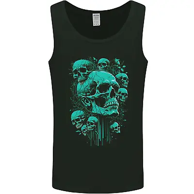 Buy Skull Time Gothic Heavy Metal Rock Music Biker Mens Vest Tank Top • 9.99£
