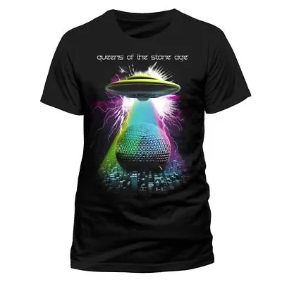 Buy Official Queens Of The Stone Age UFO Mens Black T Shirt QOTSA Classic Tee • 15.95£