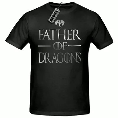 Buy Silver Father Of Dragons Fathers Day T Shirt,Game Of Thrones Tshirt,GOT Tshirt • 9.99£
