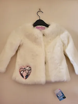 Buy Disney Frozen Cream Faux Fur Jacket/Coat Age 3-4 BNWT • 6£