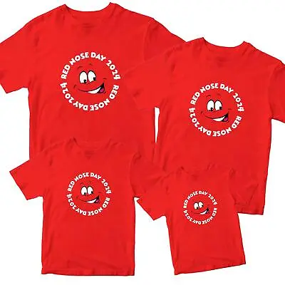 Buy Kids Boys Girls Adults Red Nose Day 2024 T-Shirt Comic Relief Happy Unisex Top • 5.99£