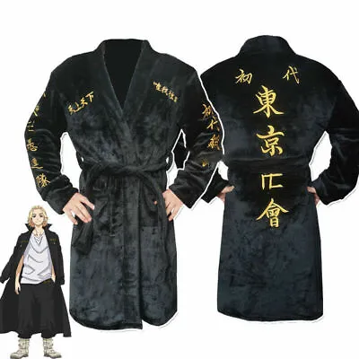 Buy 2021 Anime Tokyo Revengers Sano Manjiro Bathrobe Flannel Cosplay Costume Pajamas • 28.79£
