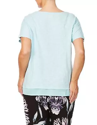 Buy BeMe - Plus Size - Womens Tops -  Short Sleeve Slub Layer T-Shirt • 14.99£