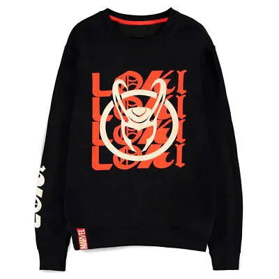 Buy Difuzed Marvel Loki Logo Text Crewneck Sweater • 56.09£