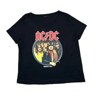 Buy AC/DC  Highway To Hell  Graphic Spellout Hard Rock Band T-Shirt Women's Large • 12.75£