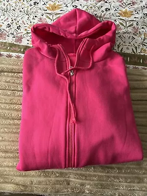 Buy Ladies Plain Zip Up Hoodie Sweatshirt Fleece Jacket Hooded Top 4 XL(20-24) • 11£