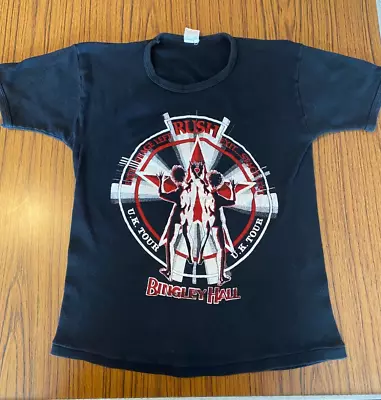 Buy Used Rush T Shirt Vintage Rock T Shirt Medium Bingley Hall 29th / 30th Oct 1981 • 40£