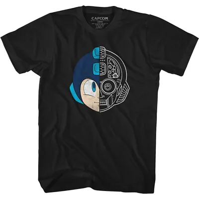 Buy Mega Man Capcom Video Game Blueprint Robot Head Men's T Shirt Merch • 40.32£