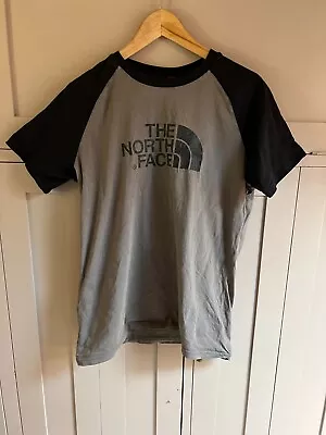 Buy North Face Raglan Easy Men's T Shirt In Grey/black - Medium • 6.50£