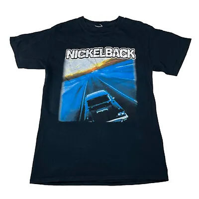 Buy Rare Nickelback 2008 European Tour Graphic Print Front & Back T-shirt Small Rock • 19.95£