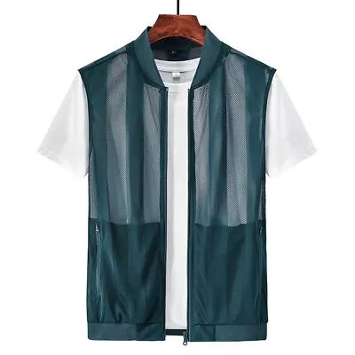 Buy Summer Ultra-thin Men's Vest Sleeveless Vest Camisole Men's Sports Thin Shirt • 16.75£