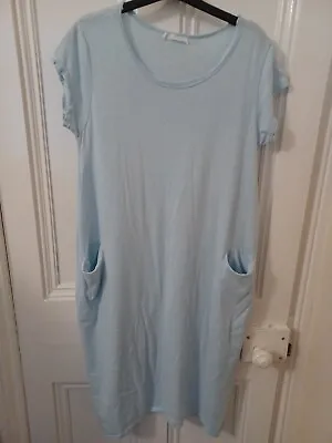 Buy Ladies Sky Blue Pocketed Dress Size Guide 14 By Made In Italy See Pics • 5£