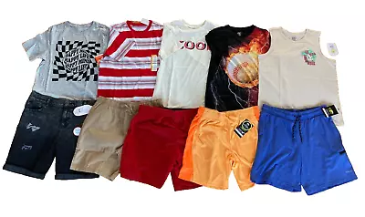 Buy New BIG LOT Of 10 Pcs BOY 10-12 HUSKY Summer Clothes Outfits Shorts T-shirts • 52.82£