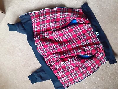 Buy Black Harrington Jacket -traditional Red Check Lining -small - 19  Pit2pit • 10£