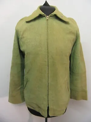 Buy Vintage 50's Supple Leather Sports Jacket Size S Brass Areo Zip • 49£